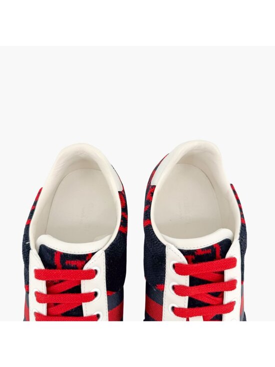 Gucci Ace Sneakers EU 38 US 8 Navy Blue & Red GG Monogram  display picture 3